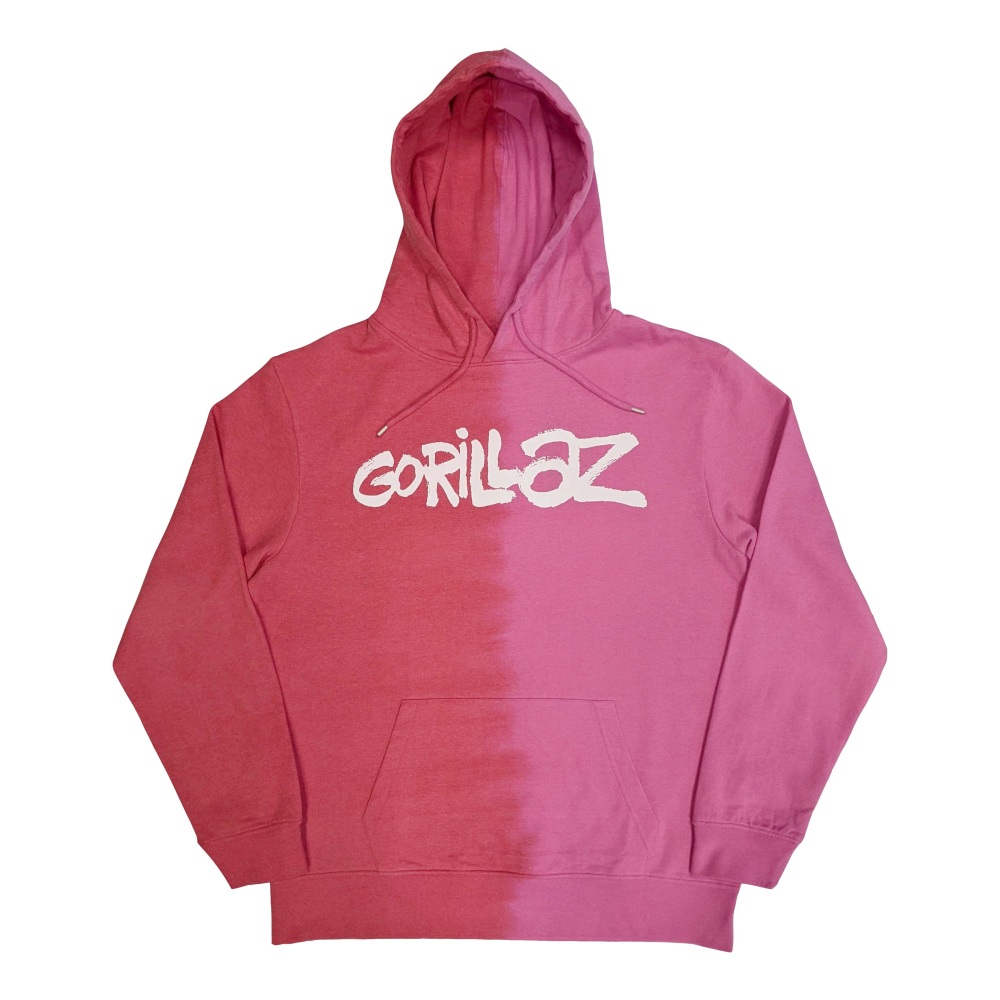 Gorillaz - TwoTone Brush Logo Hoodie/trui - Rood